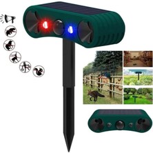 Byanes Ultrasonic Sesli Hayvan Kovucu Alarm Cihazı Solar Panelli 1200MAH