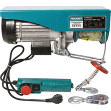 Tricraft 1300W Elektrikli Halatlı Vinç 400-800 kg 220V Profesyonel Kaldırma Vinci