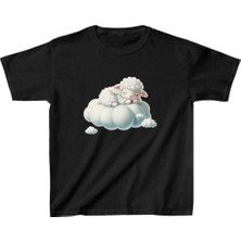 Velmora Fashion Unisex Çocuk Baskılı T-Shirt - Siyah