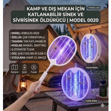Byanes Şarjlı Katlanır Pratik Kullanım Asılabilir Raket Uv Işıklı Elektrikli Sivrisinek Öldürücü Sinek Öldürücü Kovucu Sineksavar Cız