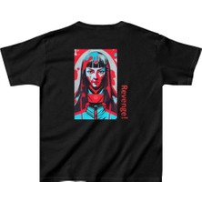 Velmora Fashion Unisex Çocuk Baskılı T-Shirt - Siyah