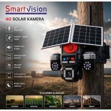 SmartVision 4 Kameralı Solar Ptz 4g Aov Yapay Zeka Destekli Akıllı Kamera