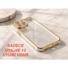 Tepex Premium Kalite Sadece Düz Iphone 13 Uyumlu Taşlı Kamera Koruyuculu Mat Şeffaf Sade Şık Kadın Telefon Kılıfı....