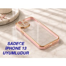 Tepex Premium Kalite Sadece Düz Iphone 13 Uyumlu Taşlı Kamera Koruyuculu Mat Şeffaf Sade Şık Kadın Telefon Kılıfı....