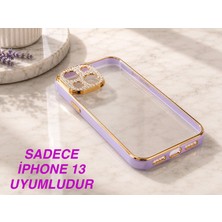 Tepex Premium Kalite Sadece Düz Iphone 13 Uyumlu Taşlı Kamera Koruyuculu Mat Şeffaf Sade Şık Kadın Telefon Kılıfı....