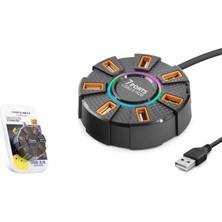Nodar Hadron HDX7035 USB Hub 7-Usb 1.2m Siyah (Kdo)