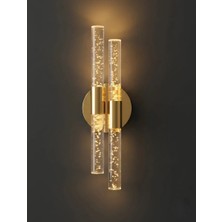 Backhome Bubbleflux Dubble Small 31 cm Modern Tasarım LED Aplik - Duvar Lambası - Gold -  Elektrikli - Günışığı