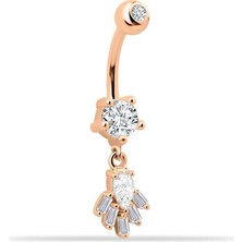Taşlı Sallantılı Gösterişli Göbek Piercing
