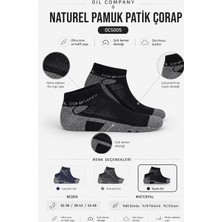 Oil Company Siyah Gri Patik Unisex Çorap Naturel