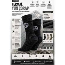 Oil Company Siyah Termal Yün Çorap Unisex