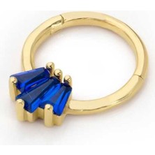 Üçlü Lacivert Baget Helix Piercing