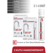 HangoverShot Kafein, Taurin, Vitamin ve Aminoasitler İçeren Gıda Takviyesi – 2X4 Shot