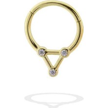 Taşlı Üçgen Helix Piercing