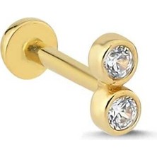 Iki Taşlı Bubble Tragus Piercing