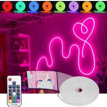 Burul RGB Neon Led Şerit 20 Renk Rf Kumandalı