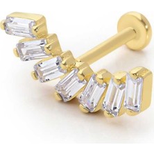Sıralı Baget Taş Model Tragus Piercing