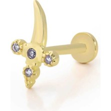 Kılıç Model Taşlı Tragus Piercing