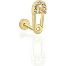 Çengelli Iğne Model Taşlı Tragus Piercing