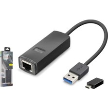 İetop Ietop LAN03 USB 3.1 Type-C Gen1 Ethernet Adaptör Gigabit Siyah (Kdo)