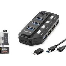 İetop Ietop U332 USB Type-C 3.2 Gen1 Anahtarlı Hub 7 Port 5 Gbps Siyah (Kdo)