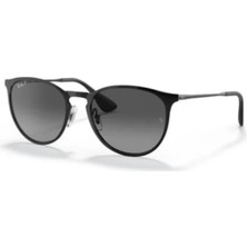 Ray-Ban RAYBAN RB 3539 Erika Metal Güneş Gözlüğü Erkekler İçin Polarize Özellikli Gri Cam 002/T3 54