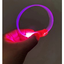 ALK 3 Modlu Pilli LED Işıklı Esnek Parti Bilekliği Pembe