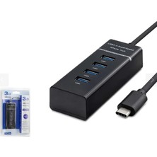 Hadron HDX7045 Type-C 3.0 Hub 4 Port 5 Gbps Siyah (Kdo)