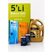 Bosch-Waben Dacia Lodgy 1.5 Bluedci Dizel Filtre Bakım Seti-Supermax Oil 10W40 4 Lt (2018-2022) 4 Lü