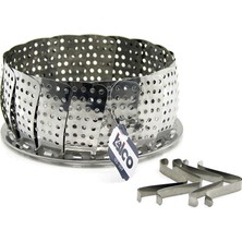 Uravas Store Metal Buharda Sebze Pişirici Sepet - Haşlama Aparatı (5528)
