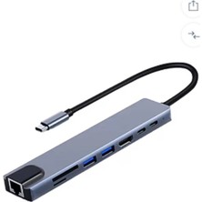 Frisby Frısby FA-7682C Type-C - 8in1  RJ45+TF-SD+HDMI+USB+PD (Kdo)
