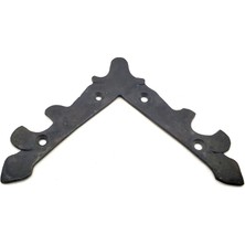 Uravas Store Antika Tarz Dekoratif Pirinç Lale Köşe Gönye - Üst, 133X133 Mm, Oksit
