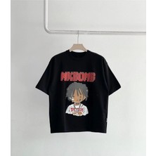 Tarz Yeri Unisex Çocuk Baskılı T-Shirt - Siyah