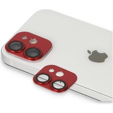Uravas Store Newface Apple iPhone 11 Pers Alüminyum Kamera Lens - Kırmızı