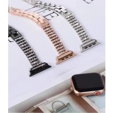 Uravas Store Newface Apple Watch 38MM Live Taşlı Kordon - Siyah