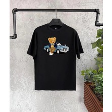 Velmora Fashion Unisex Çocuk Baskılı T-Shirt - Siyah