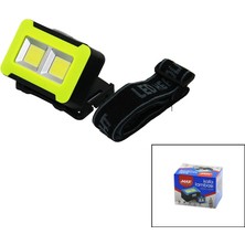 Uravas Store Pilli 3W Cob LED Kafa Lambası Fener 3-Kademe Işık Ayarı - Flaşör  4.5V 150LÜMEN (5047)
