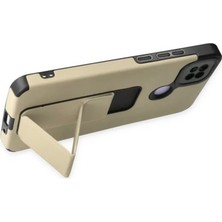 Uravas Store Newface Xiaomi Redmi 9c Kılıf Mega Standlı Silikon - Gold