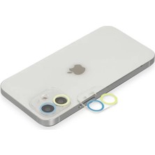 Uravas Store Newface Apple iPhone 11 Renkli Kamera Lens Koruma Cam - Sarı-Mavi