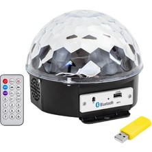 Uravas Store Usb-Bluetooth Destekli Kumandalı Hoparlörlü Yarım Dünya Küre Disko Topu (5528)