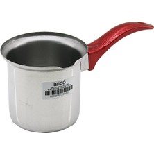 Uravas Store No-5  Çelik Cezve  Kırmızı Kulp (5528)