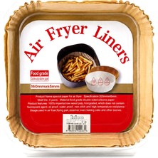 Uravas Store 50PCS Kare Taban: 16CM - Kenar: 4.5cm Air Fryer Pişirme Kalıp Kağıt (5047)