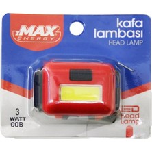 Uravas Store Pilli 3W Cob LED Kafa Lambası Fener 3-Kademe Işık Ayarı- Flaşör 4.5V 120LÜMEN (5047)