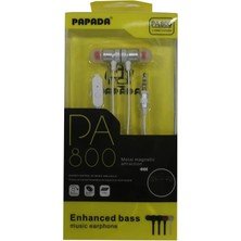 Megatech Papada PA800 Beyaz Renk Mikrofonlu Mıknatıslı Kulaklık (Kdo)
