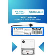 Electroll Lydsto W2 Plus Uyumlu Batarya (ORJİNAL KAPASİTE) 5200mah Pil Akıllı Robot Süpürge Bataryası Değişimi