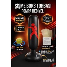 Şişme Boks Torbası – Yumruk & Tekme Antrenmanları Için | Portatif Kickboks Torbası