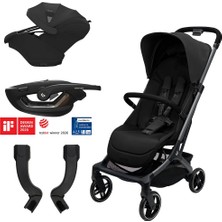 Maxi-Cosi Oxford Cabin-Coral Slide Pro Tek Elle Katlanabilen Seyahat Sistem Bebek Arabası Black