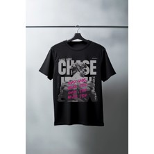 Velmora Fashion Unisex Oversize 24/1 Penye DTF Baskılı Tişört - DTF89