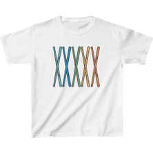 Tarz Yeri Unisex Çocuk Baskılı T-Shirt - Beyaz
