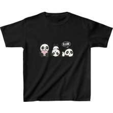 Tarz Yeri Unisex Çocuk Baskılı T-Shirt - Siyah