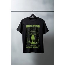 Velmora Fashion Unisex Oversize 24/1 Penye DTF Baskılı Tişört - DTF158